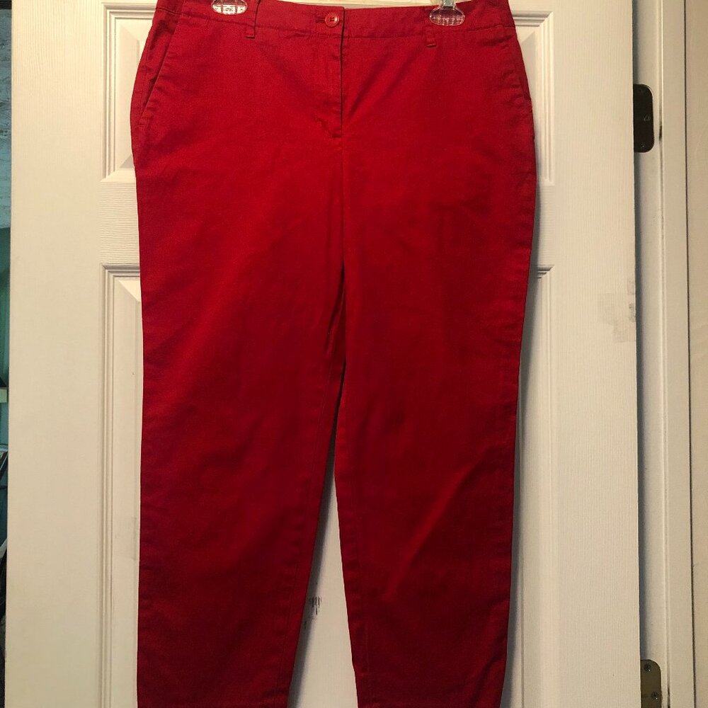 TALBOTS women's red cotton casual pants  size: 8
